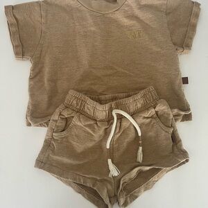 Tan Two-Piece track suit Kids Outfit size 6-12 months